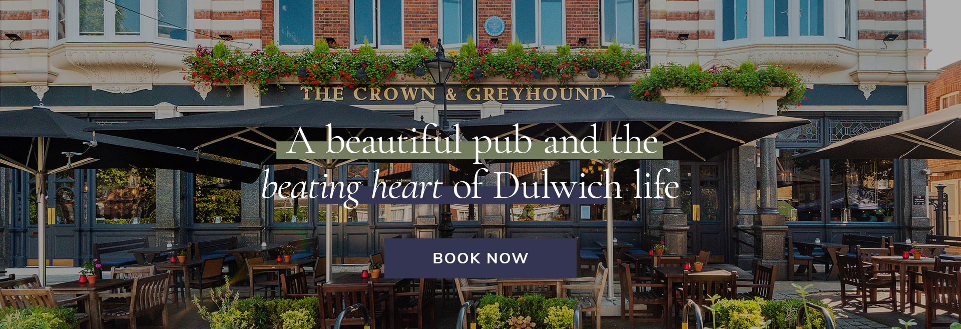 Enjoy a meal at your local pub at Crown & Greyhound in London